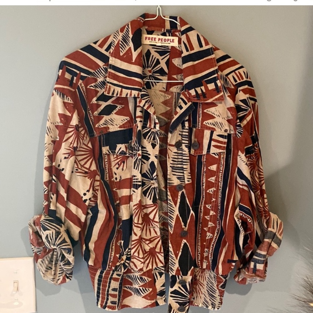 Free People Multicolor Patterned Jacket - image 1